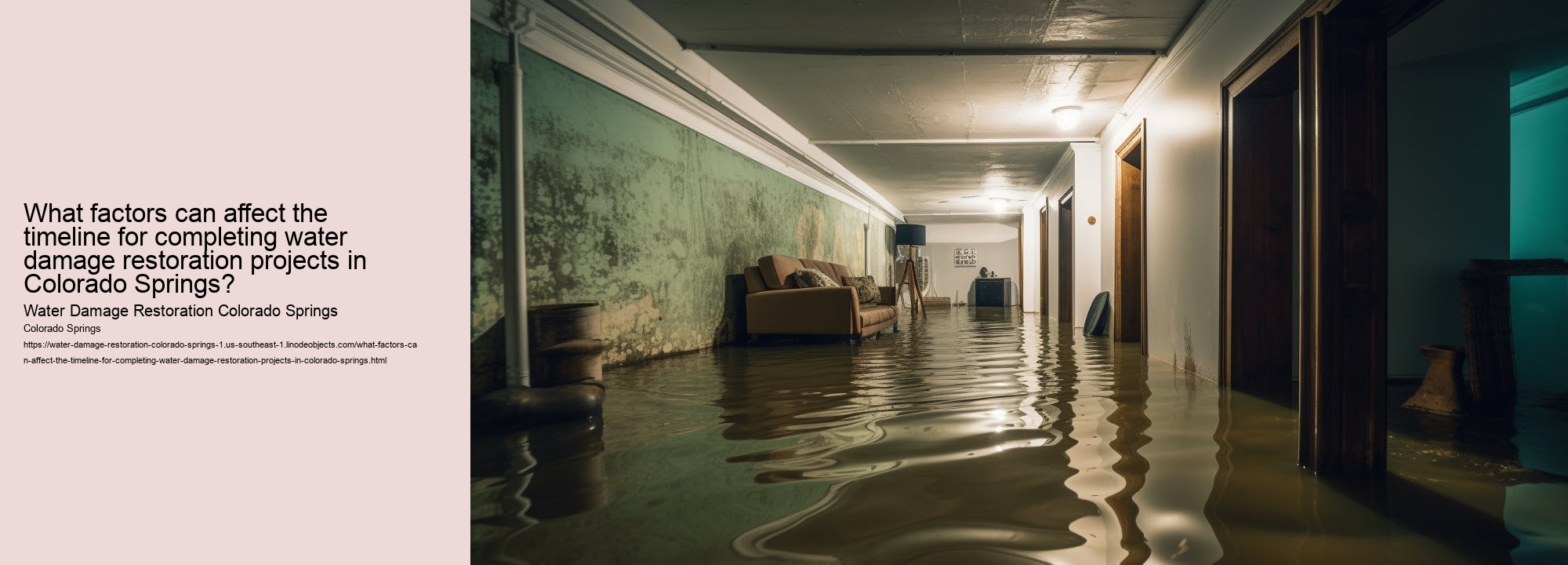 What factors can affect the timeline for completing water damage restoration projects in Colorado Springs?