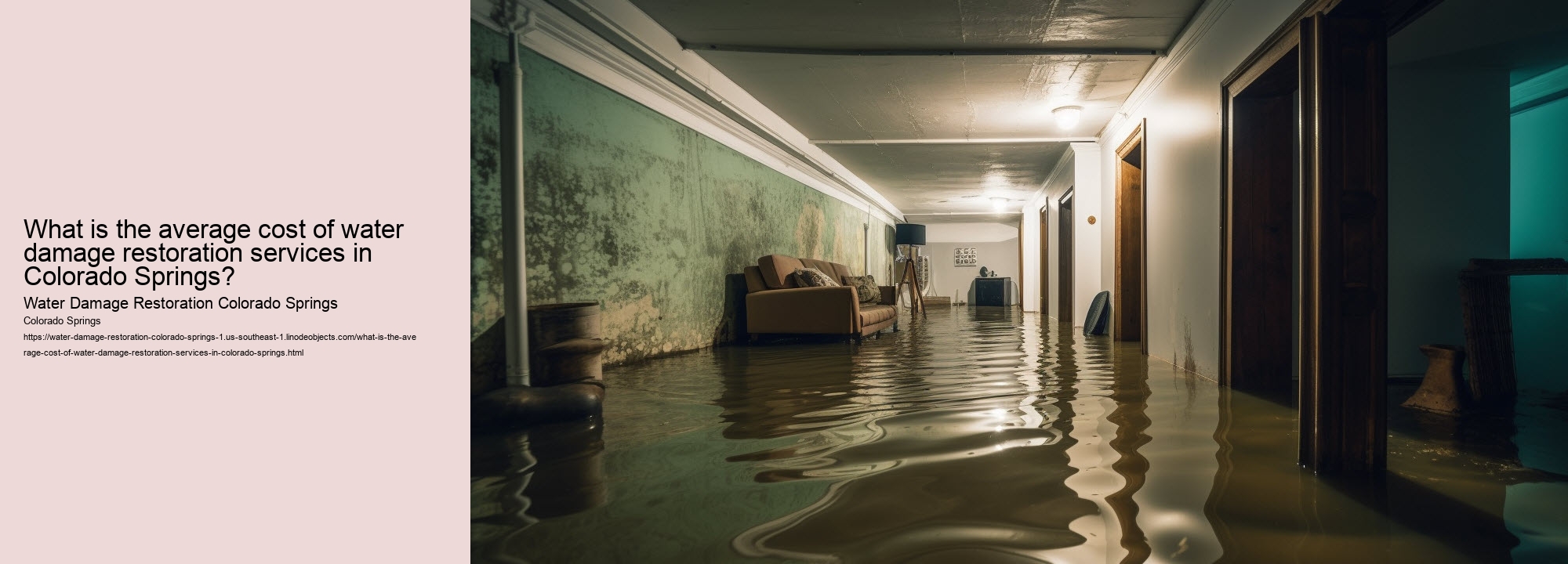 What is the average cost of water damage restoration services in Colorado Springs?